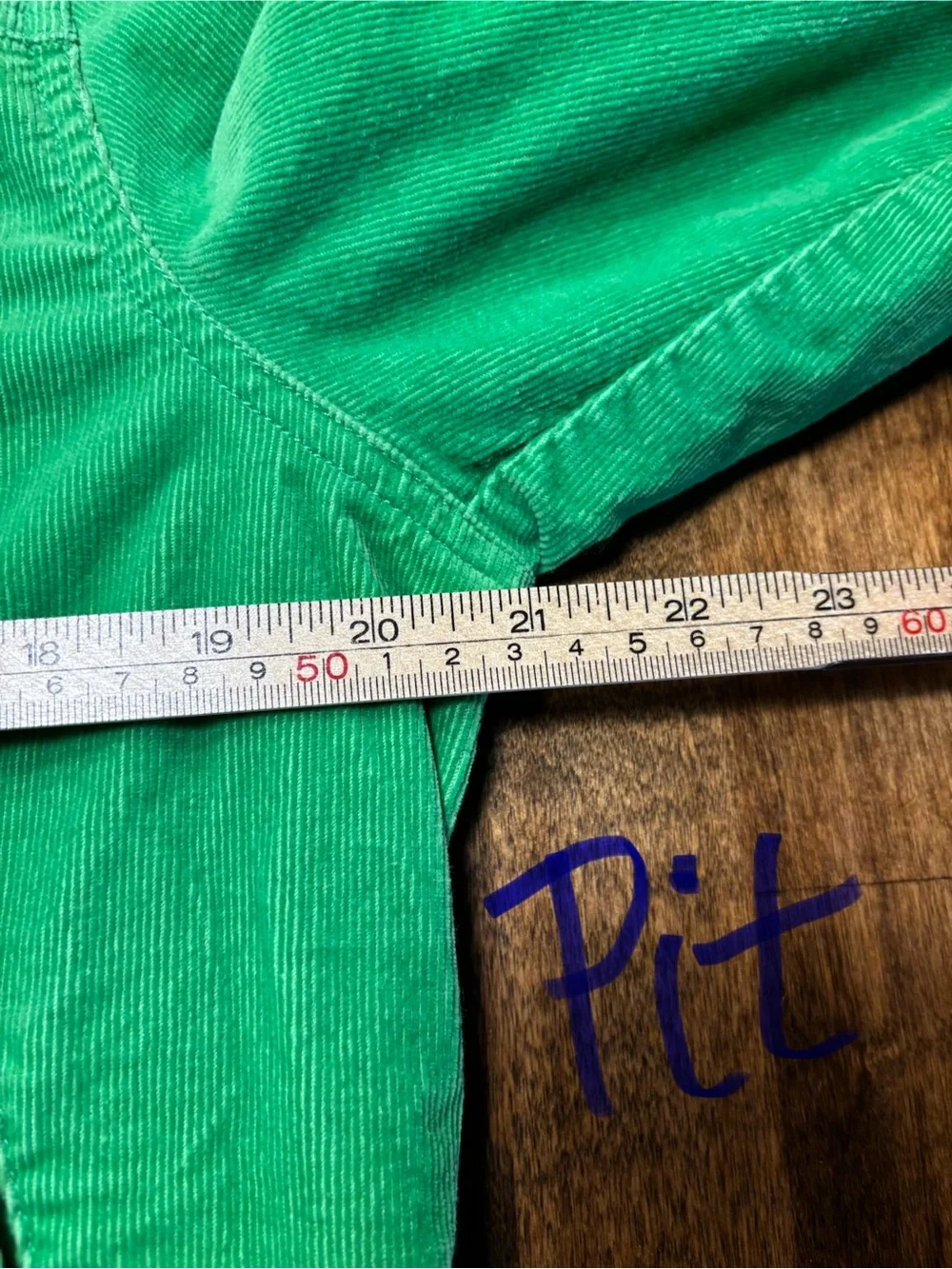 Lauren Jeans Co. Lime Green Corduroy Jacket Size M Gold Buttons 100% Cotton - Picture 13 of 15